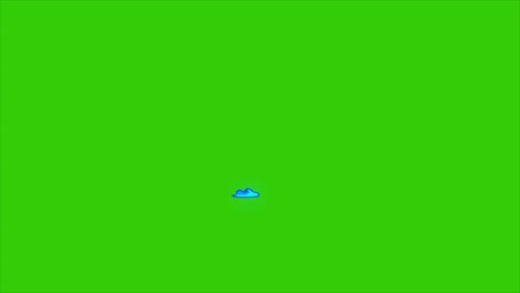 Animation-of-Water-Cartoon-on-Green-Background